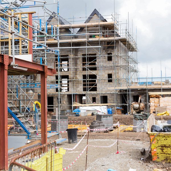 Home building site in the UK