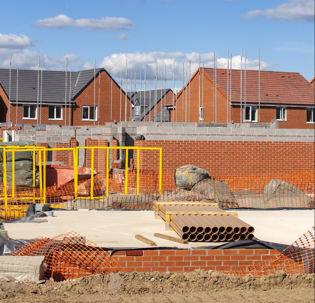House building site in the UK