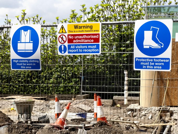Site warning signs