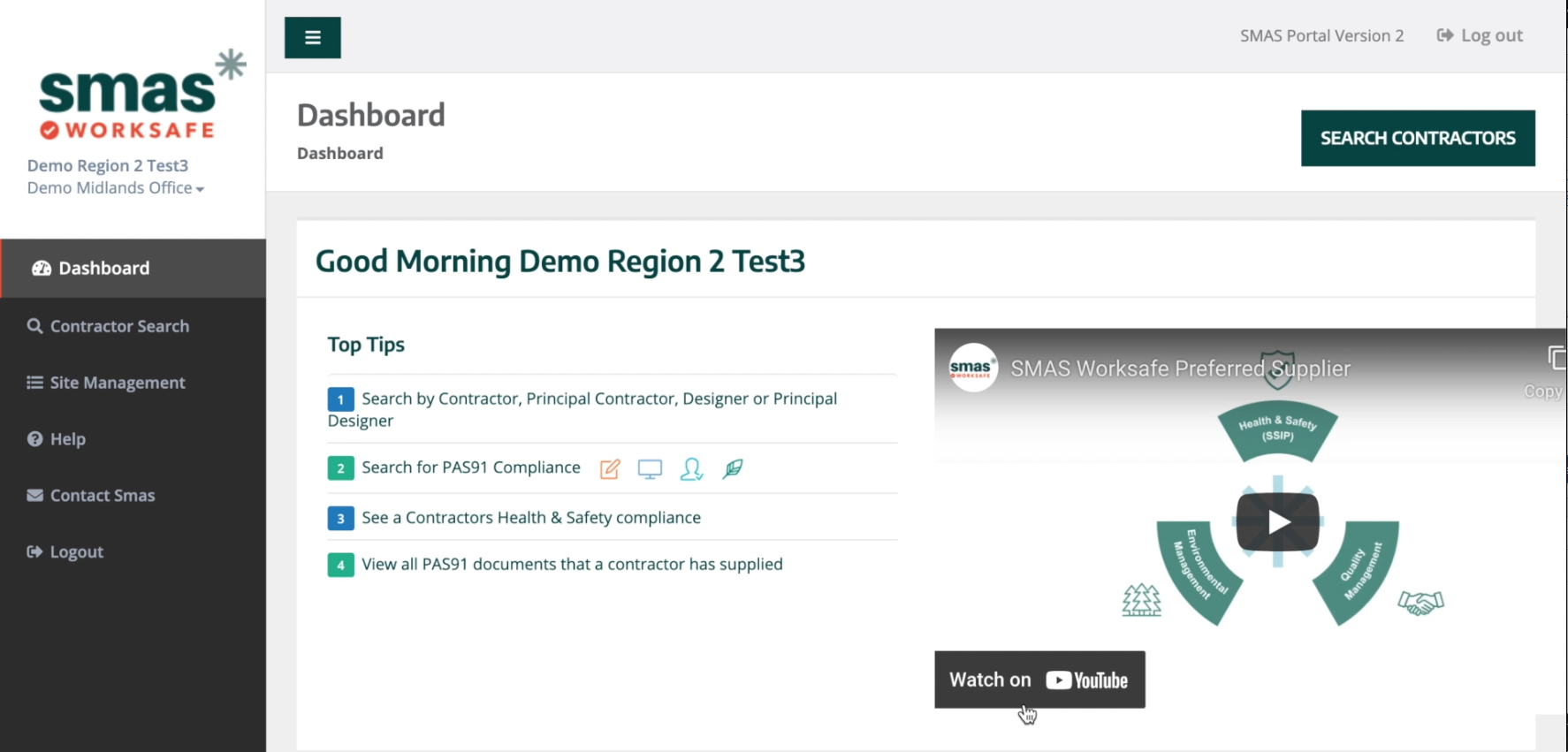 SMAS Worksafe client portal overview